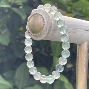 8mm Grade A Fluorite Stretch Bead Bracelet